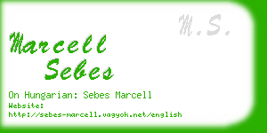marcell sebes business card